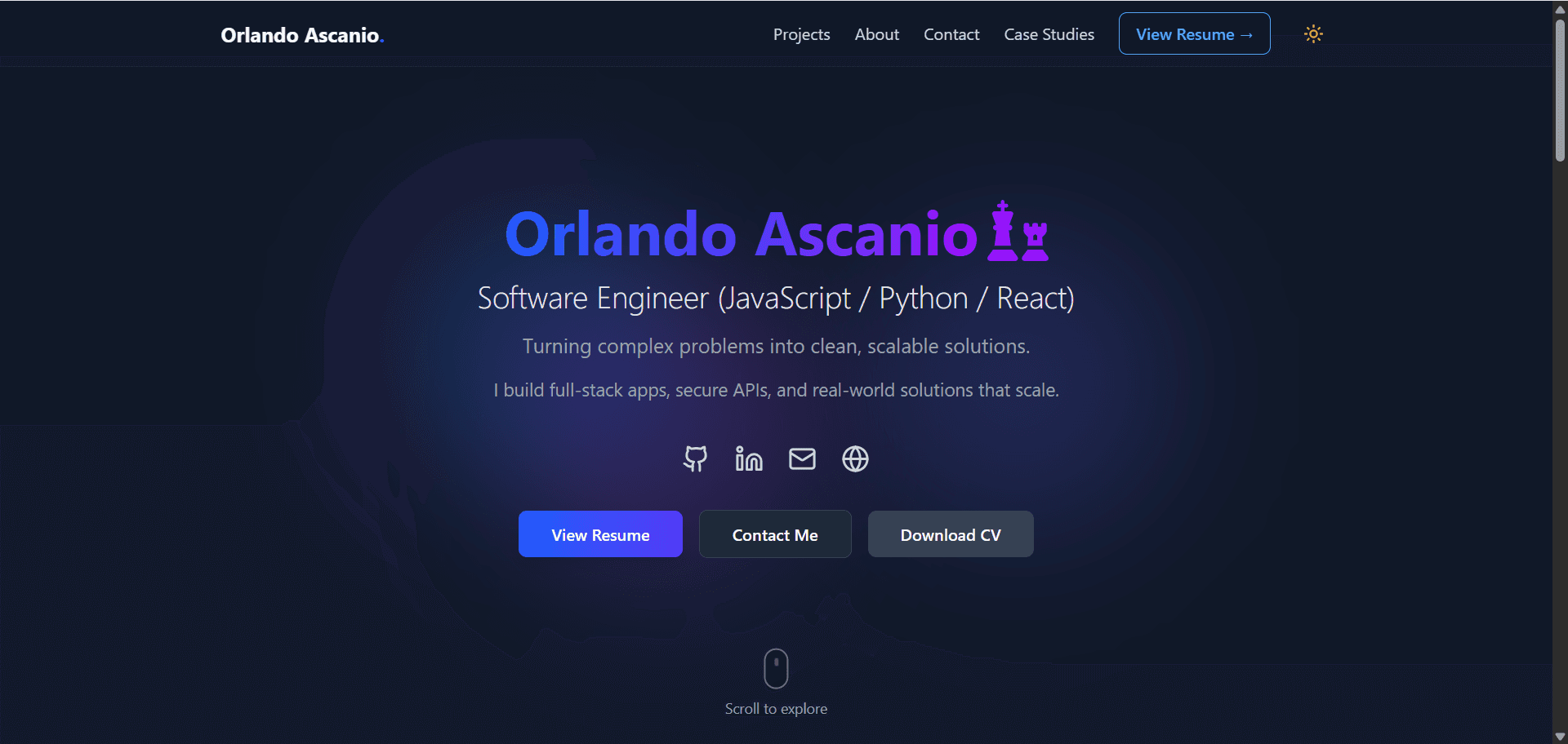 Personal Landing Page. preview