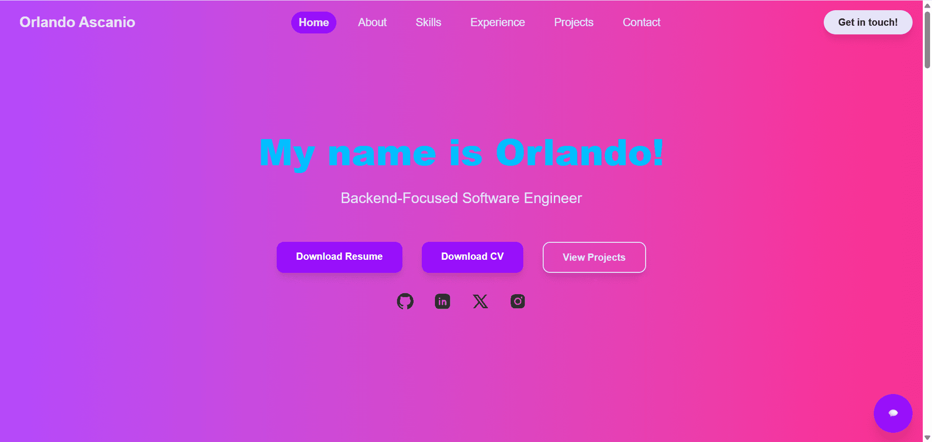 Personal Resume Website. preview